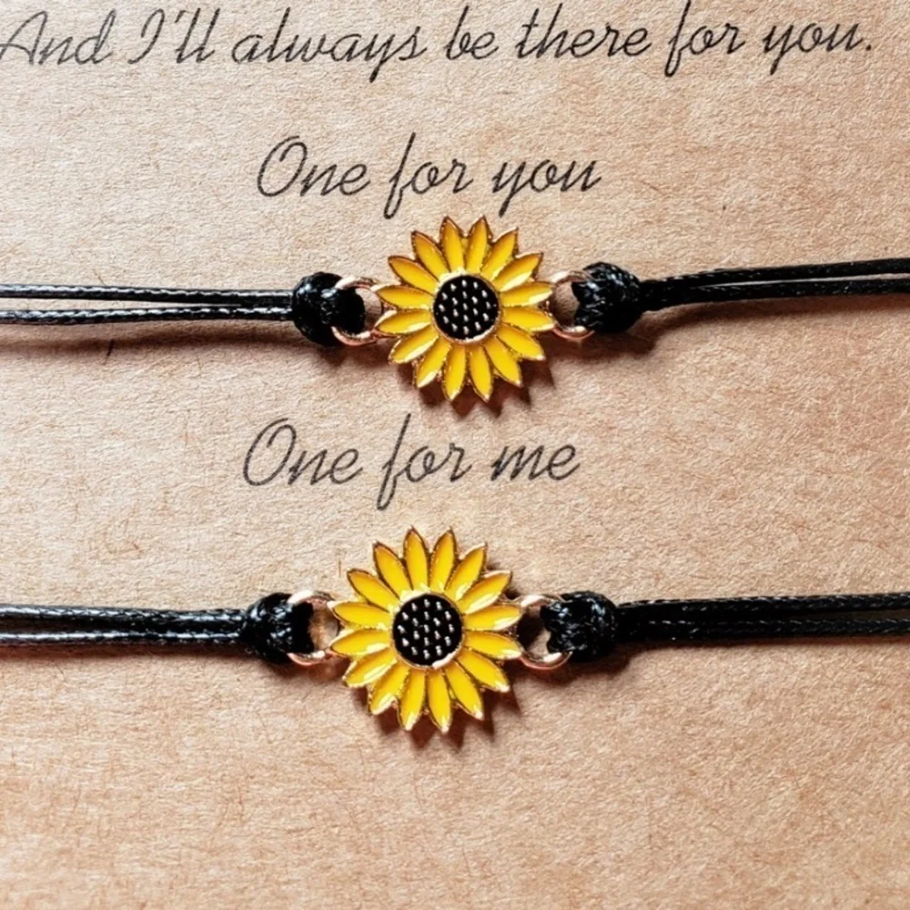 Sunflower Best Friend Bracelet Set